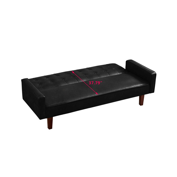 Ebern Designs Eloy 74.4'' Vegan Leather Sofa & Reviews Wayfair